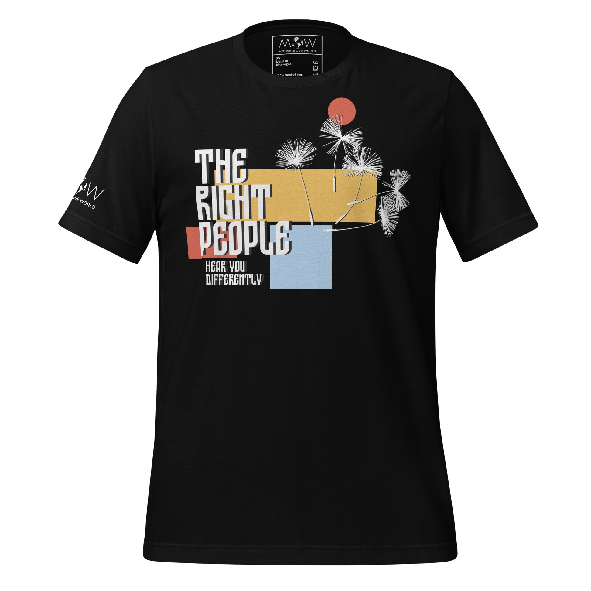 The Right People Hear You Differently – Modern Bloom Edition Black Motivational Men's T-Shirt
