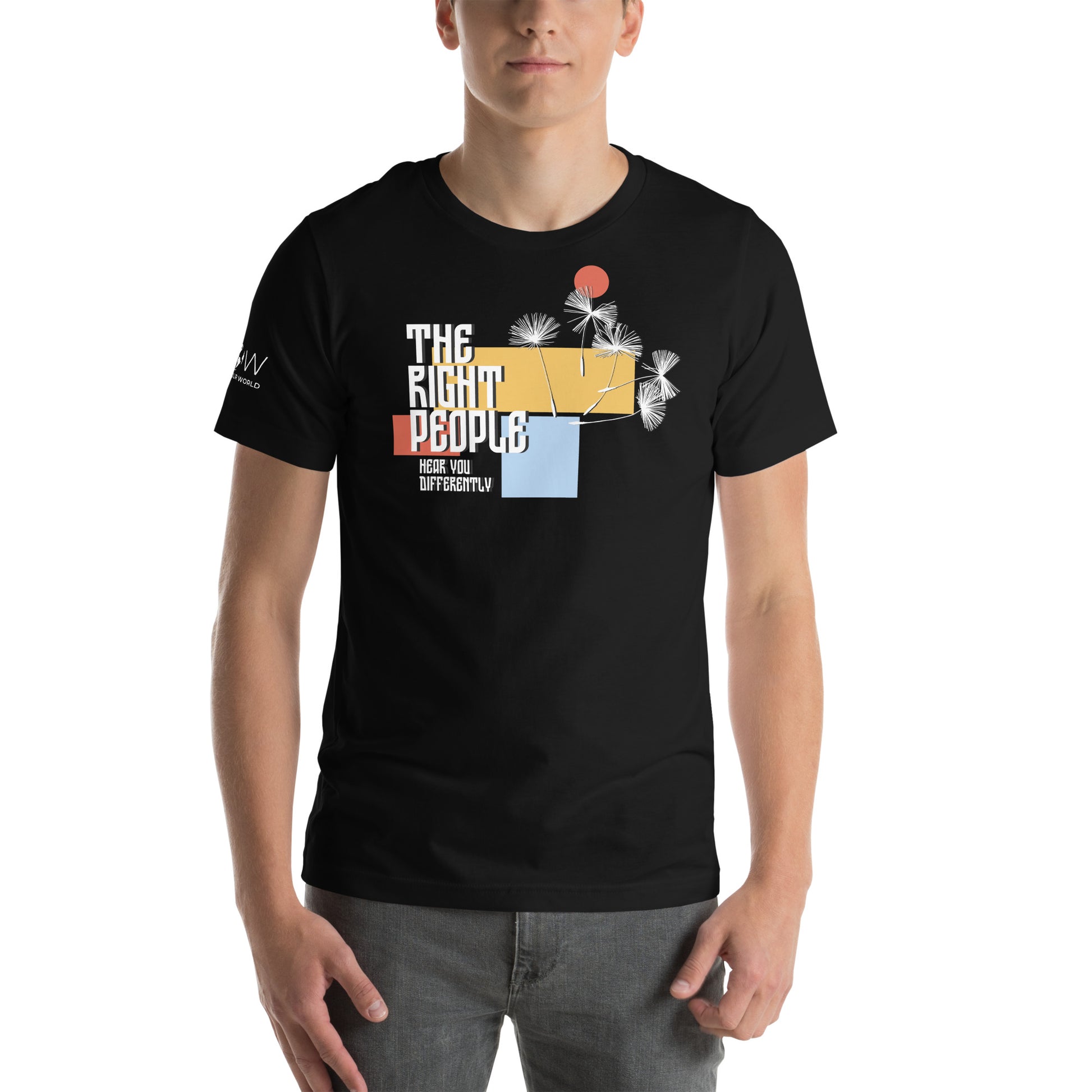 The Right People Hear You Differently – Modern Bloom Edition Black Motivational Men's T-Shirt