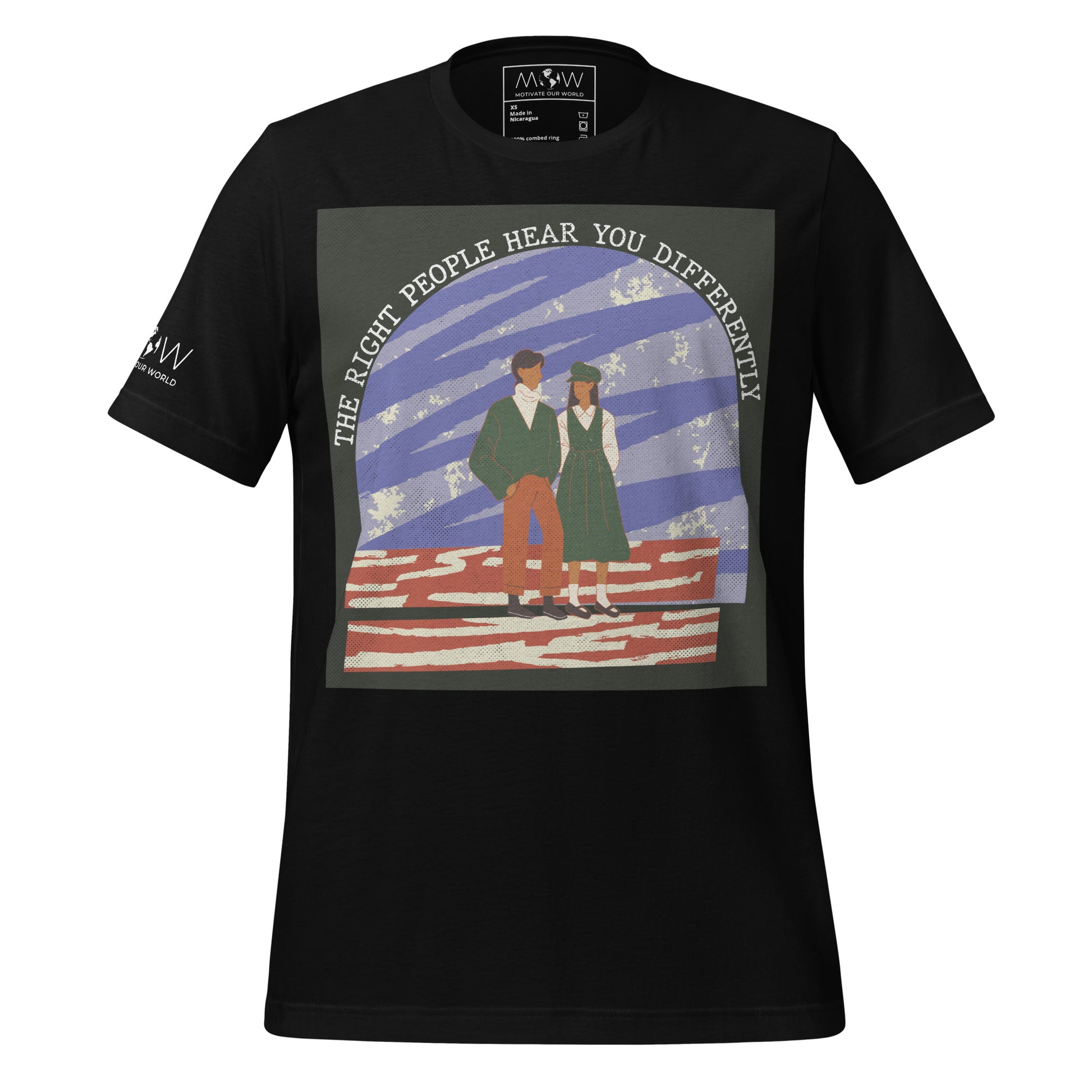 The Right People Hear You Differently – Vintage Art Edition Black Motivational Men's T-Shirt