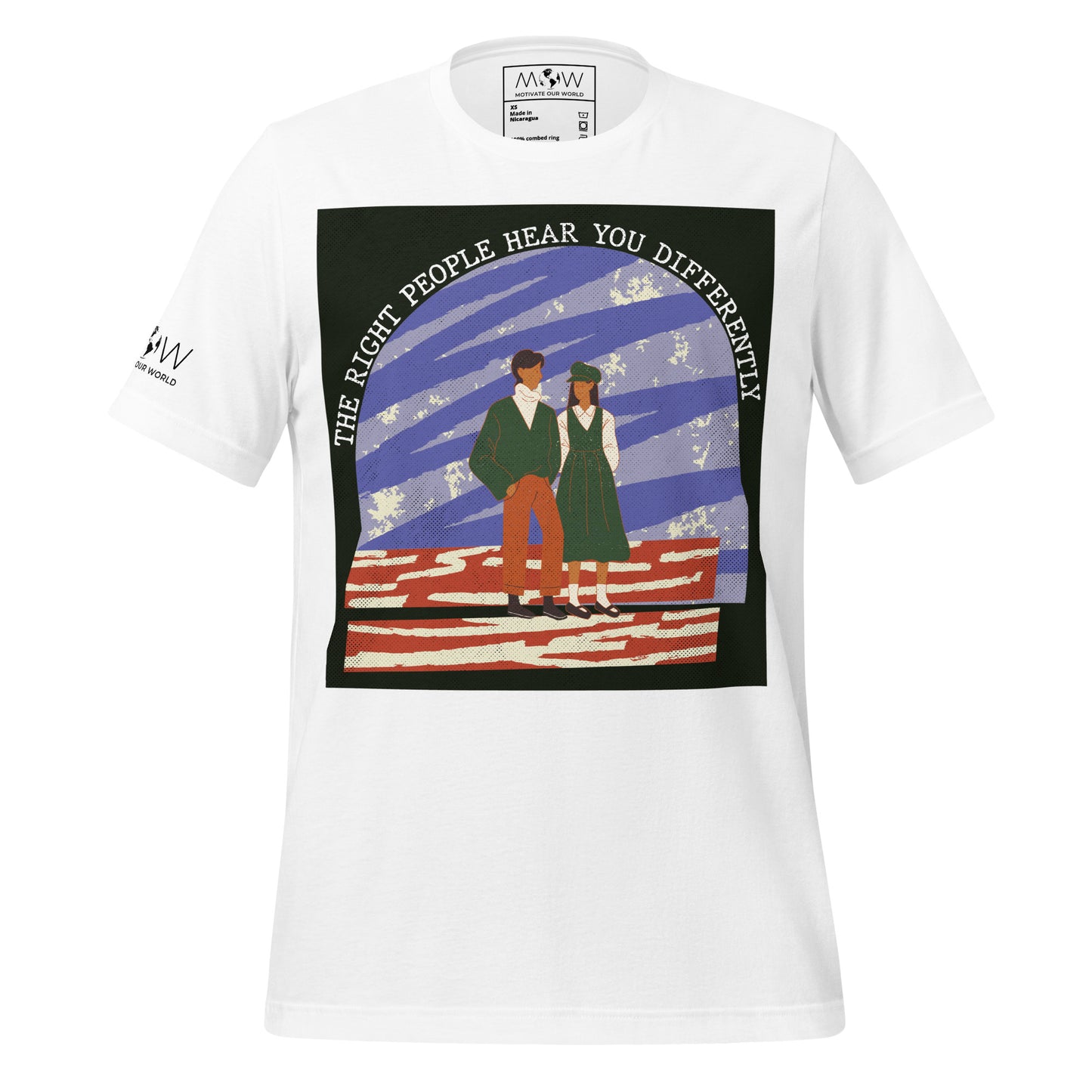The Right People Hear You Differently – Vintage Art Edition White Motivational Men's T-Shirt