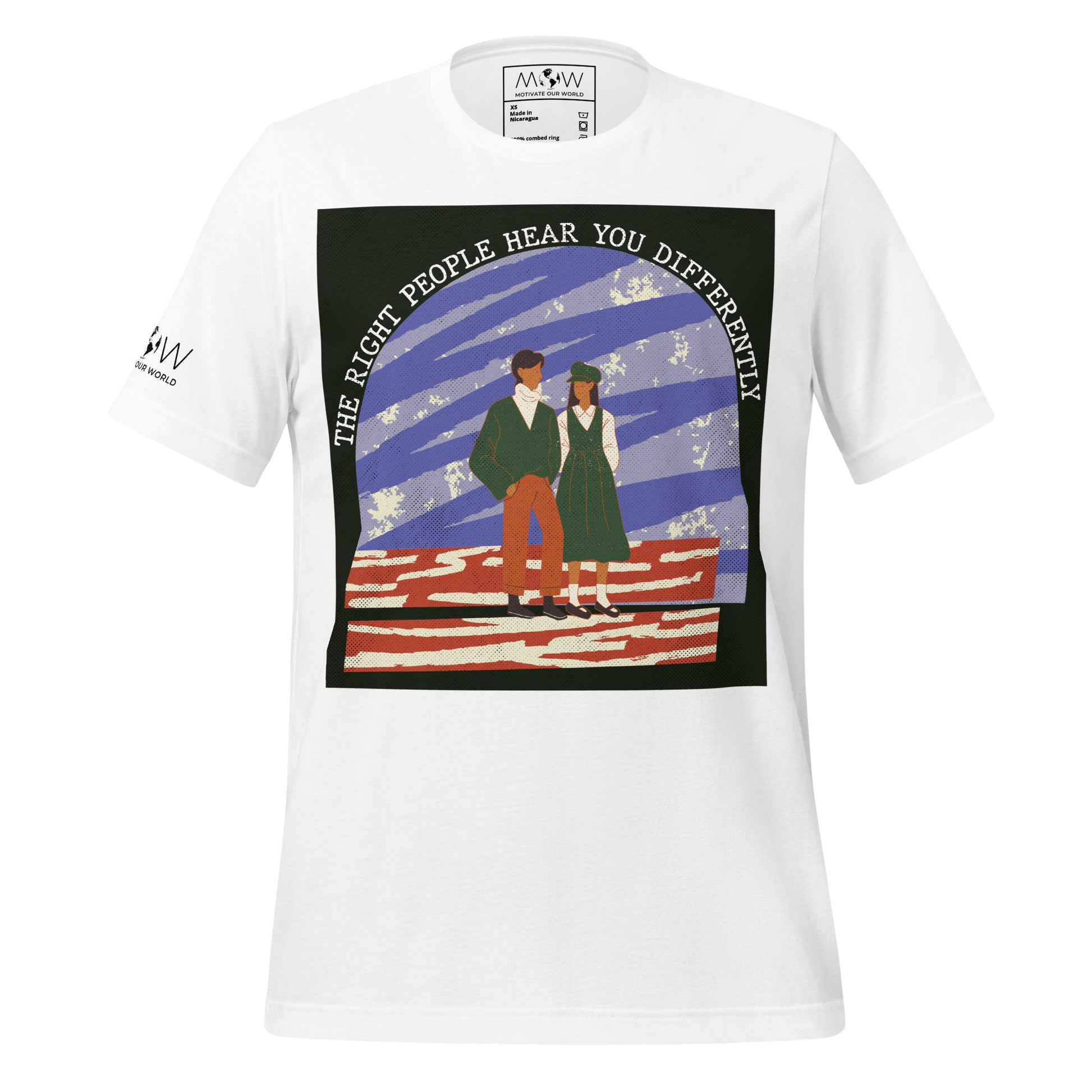 The Right People Hear You Differently – Vintage Art Edition White Motivational Men's T-Shirt