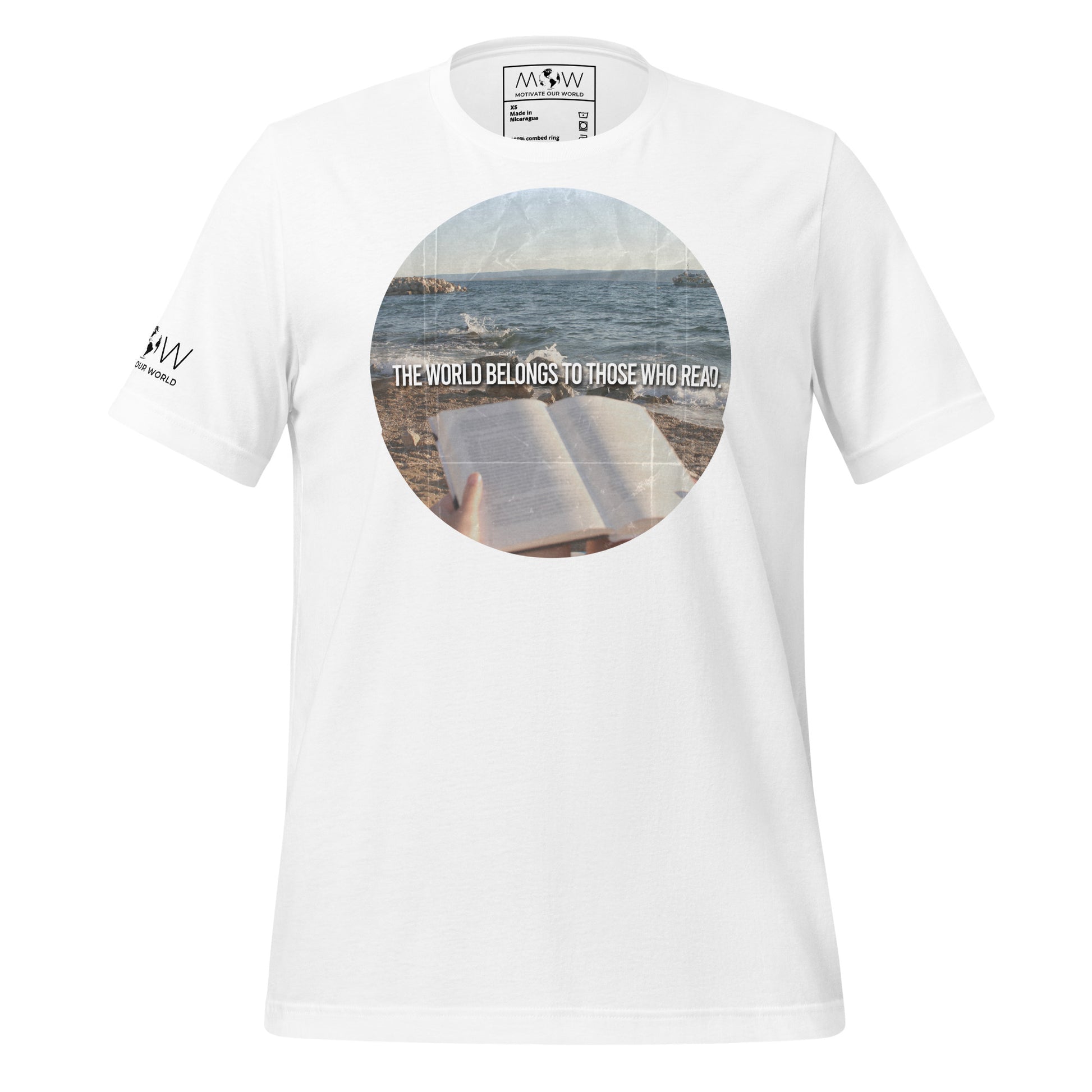 The World Belongs White Motivational Men's T-Shirt