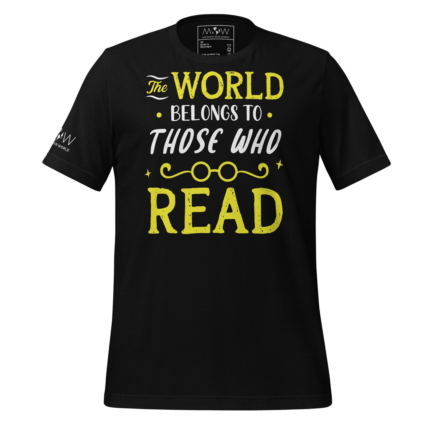 The World Belongs to Those Who Black Motivational Men's T-Shirt