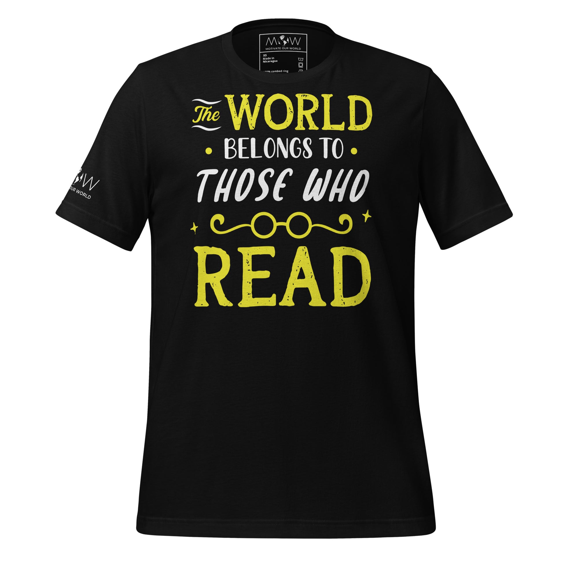 The World Belongs to Those Who Black Motivational Men's T-Shirt