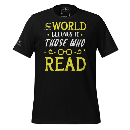 The World Belongs to Those Who Black Motivational Men's T-Shirt
