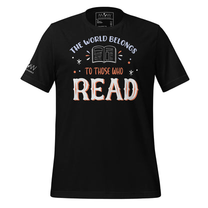 The World Belongs to Those Who Read Black Motivational Men's T-Shirt