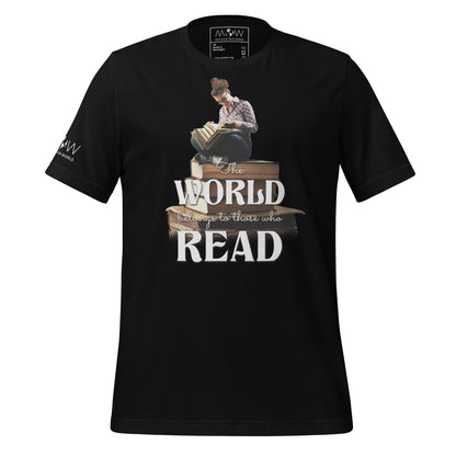 The World Belongs to Those Who Read II Black Motivational Men's T-Shirt