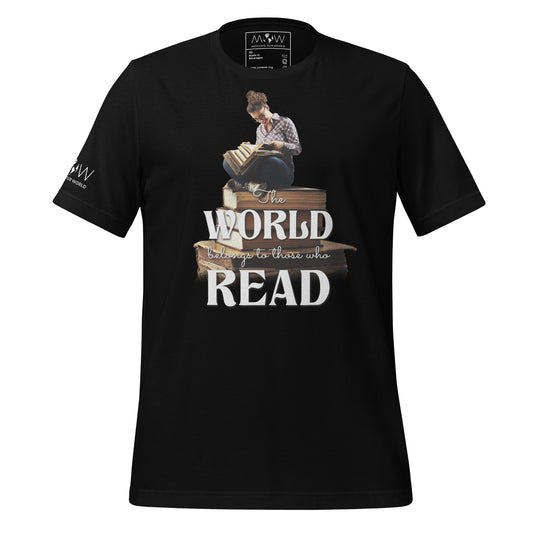 The World Belongs to Those Who Read II Black Motivational Men's T-Shirt