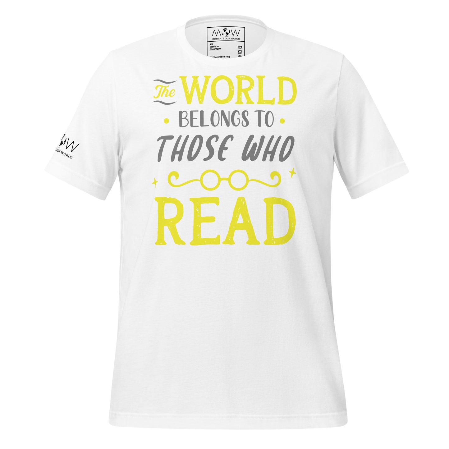 The World Belongs to Those Who White Motivational Men's T-Shirt