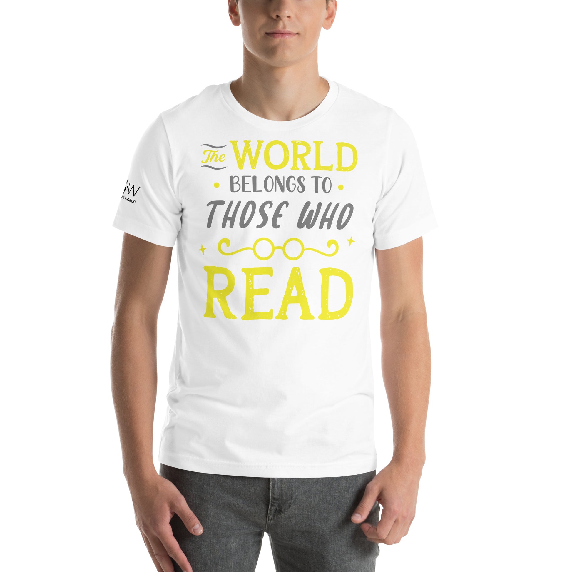 The World Belongs to Those Who White Motivational Men's T-Shirt