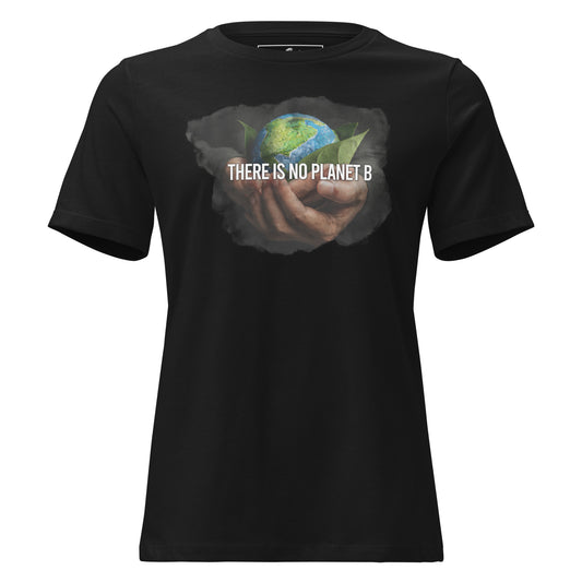 There Is No Planet B Hands Black Motivational Women’s T-Shirt