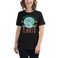 There Is No Planet B Smiling Earth Black Motivational Women’s T-Shirt Lifestyle