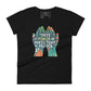 There Is Power in Persistent Prayer (Hands Design) Women’s Motivational Black T-Shirt