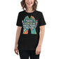 There is Power in Persistent Prayer (Hands Design) Black Motivational Women’s T-Shirt Lifestyle