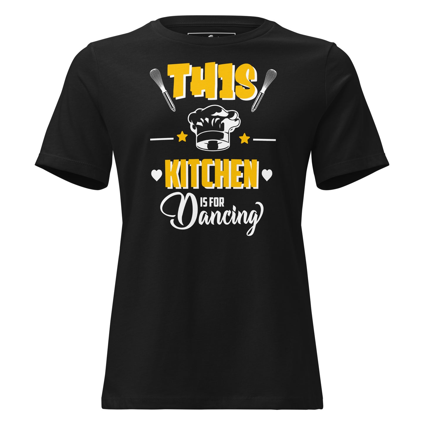 This Kitchen Is For Dancing Black Motivational Women’s T-Shirt