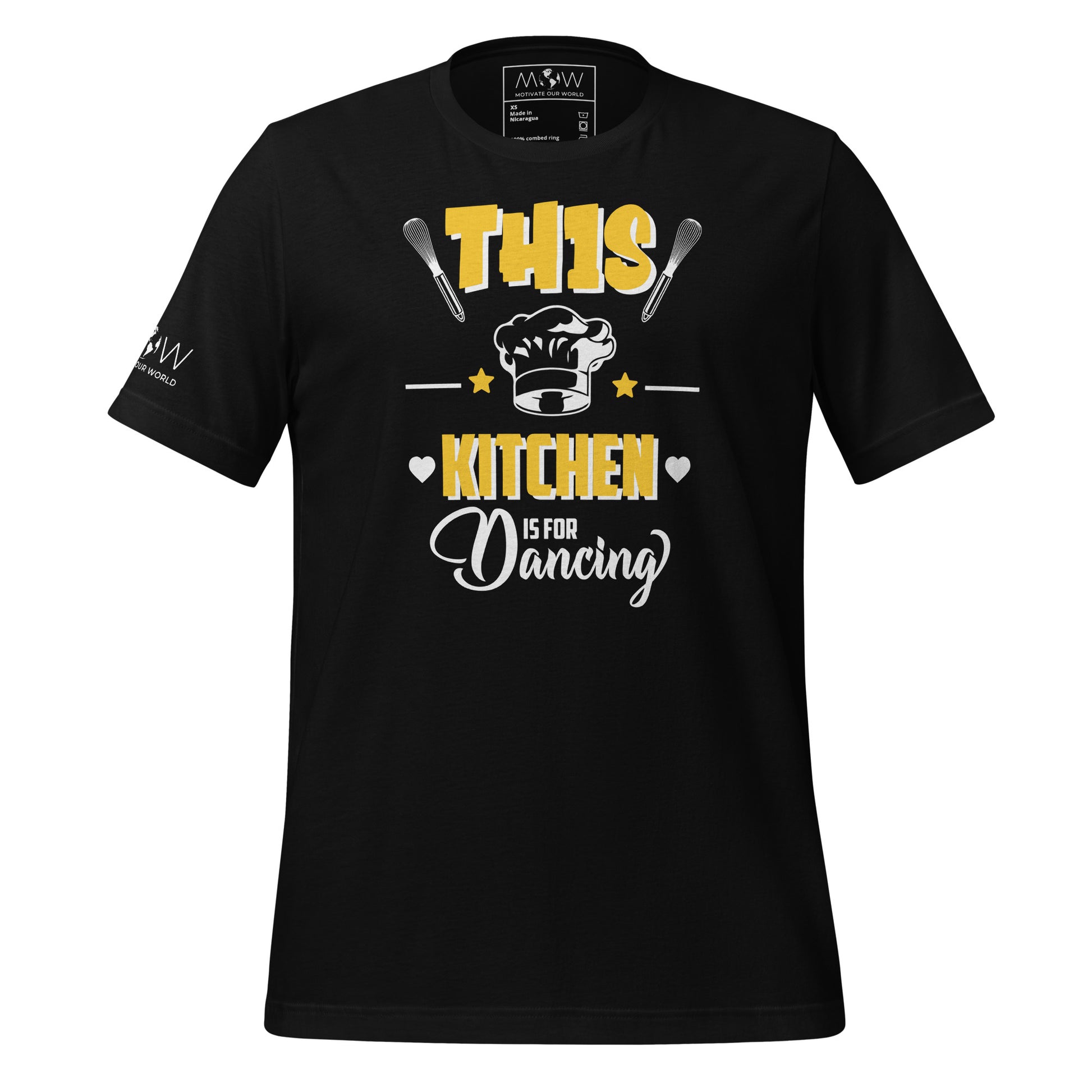 This Kitchen Is For Dancing Men's Motivational Black T-Shirt
