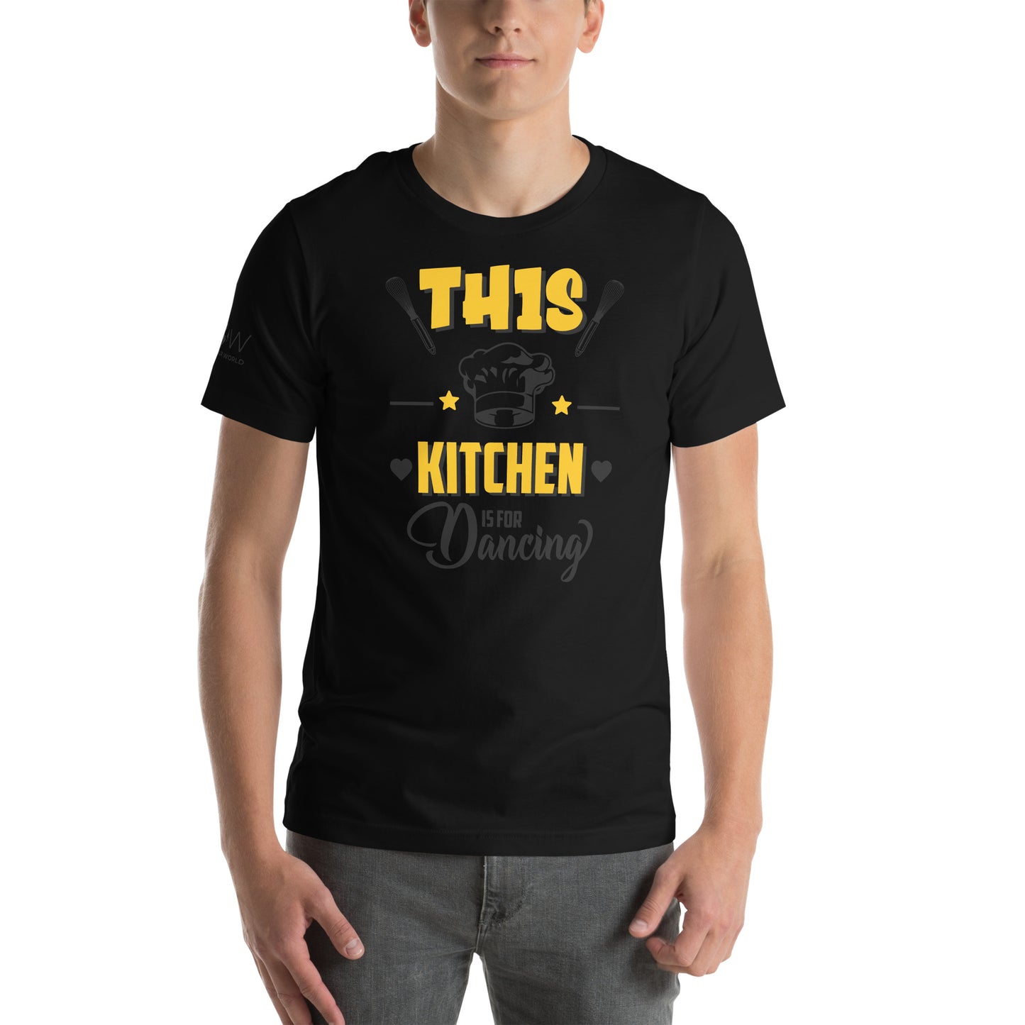 This Kitchen Is For Dancing Men's Motivational Black T-Shirt