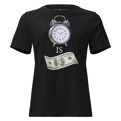 Time is Money III Black Motivational Women’s T-Shirt