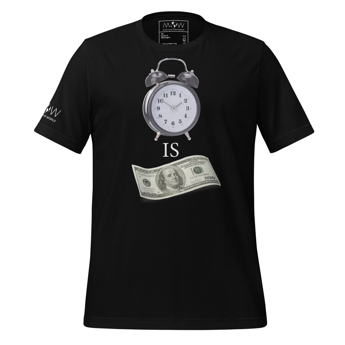 Time is Money III Men's Motivational Black T-Shirt