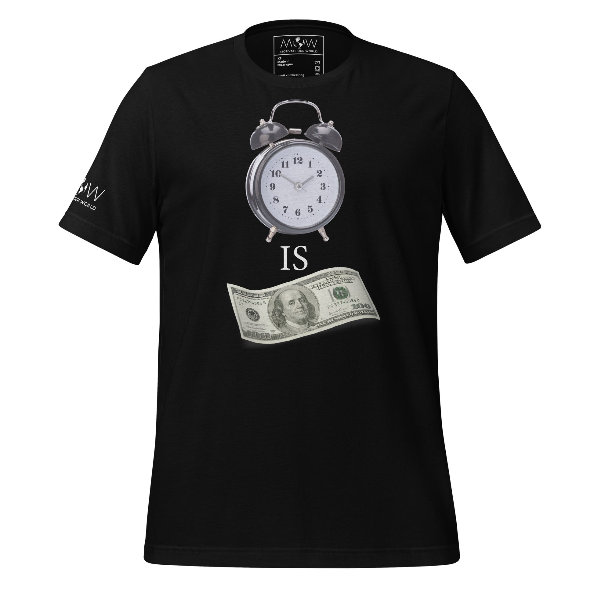 Time is Money III Men's Motivational Black T-Shirt
