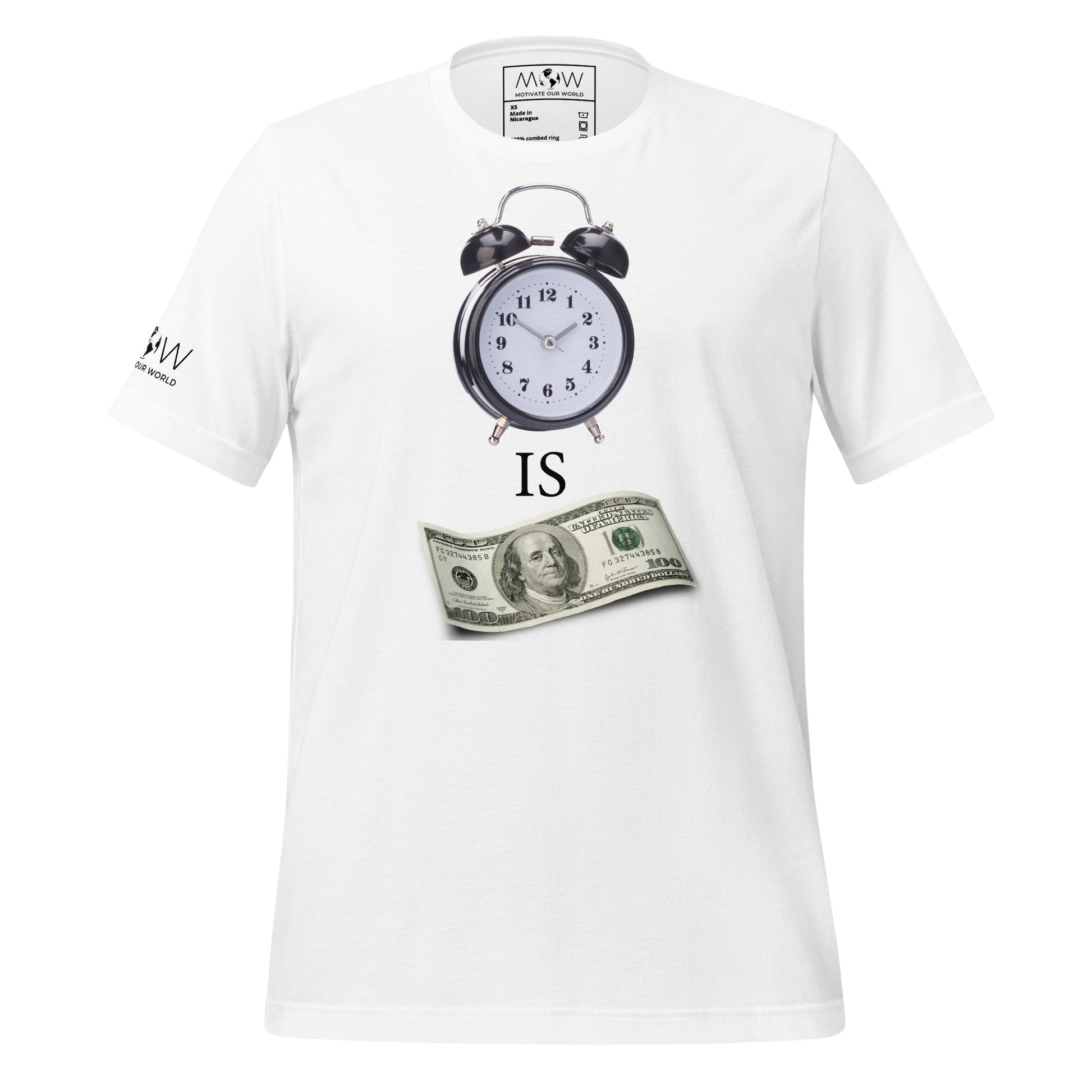 Time is Money III Men's Motivational White T-Shirt