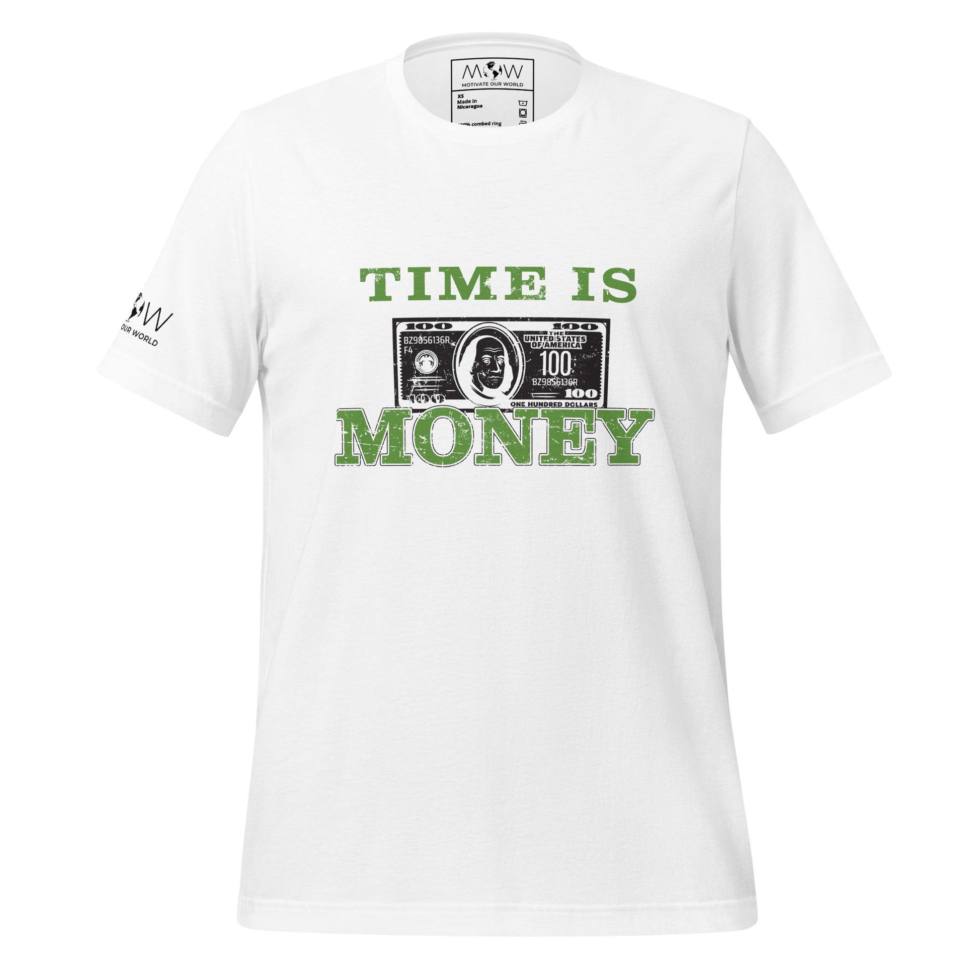 Time is Money II Men's Motivational White T-Shirt