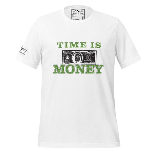 Time is Money II Men's Motivational White T-Shirt