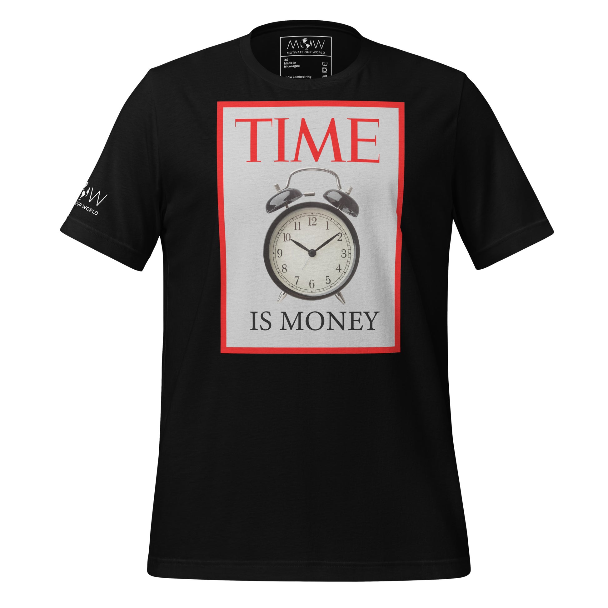 Time is Money IV Men's Motivational Black T-Shirt