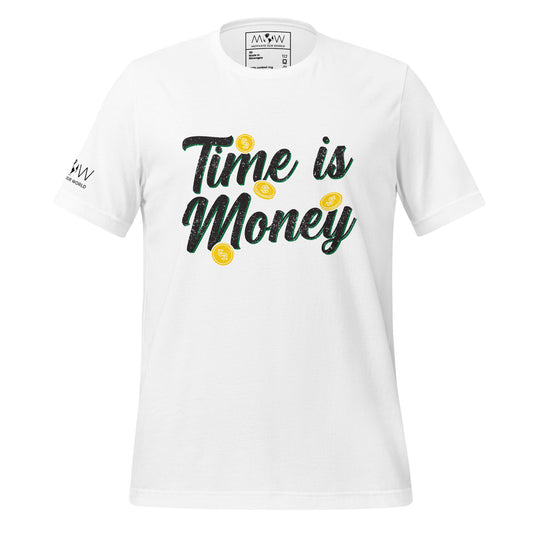 Time is Money Men's Motivational White T-Shirt