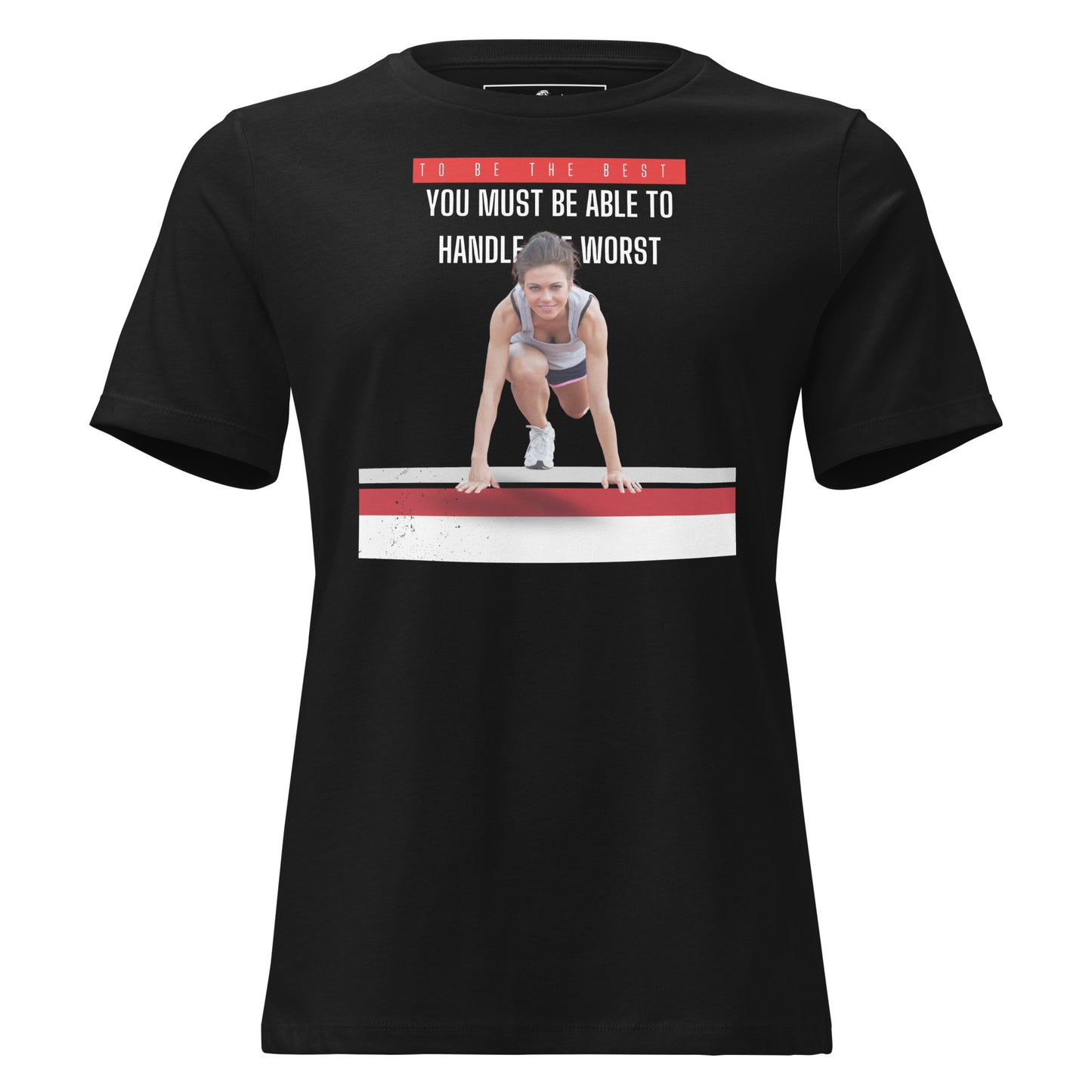 "To Be the Best" Men's Running Black Motivational Women’s T-Shirt