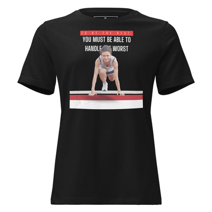 "To Be the Best" Men's Running Black Motivational Women’s T-Shirt