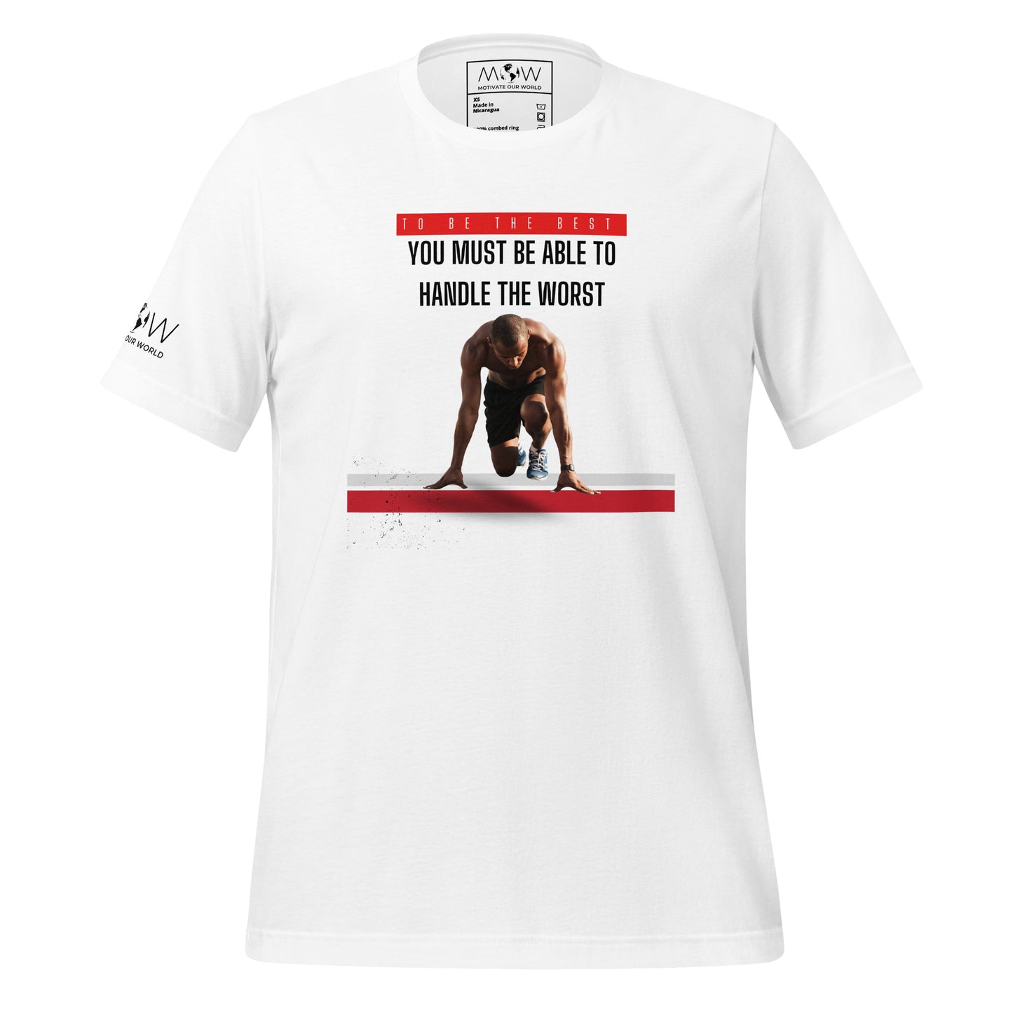 "To Be the Best" Men's Running Motivational White T-Shirt 