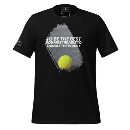 "To Be the Best" Tennis Motivational Black T-Shirt