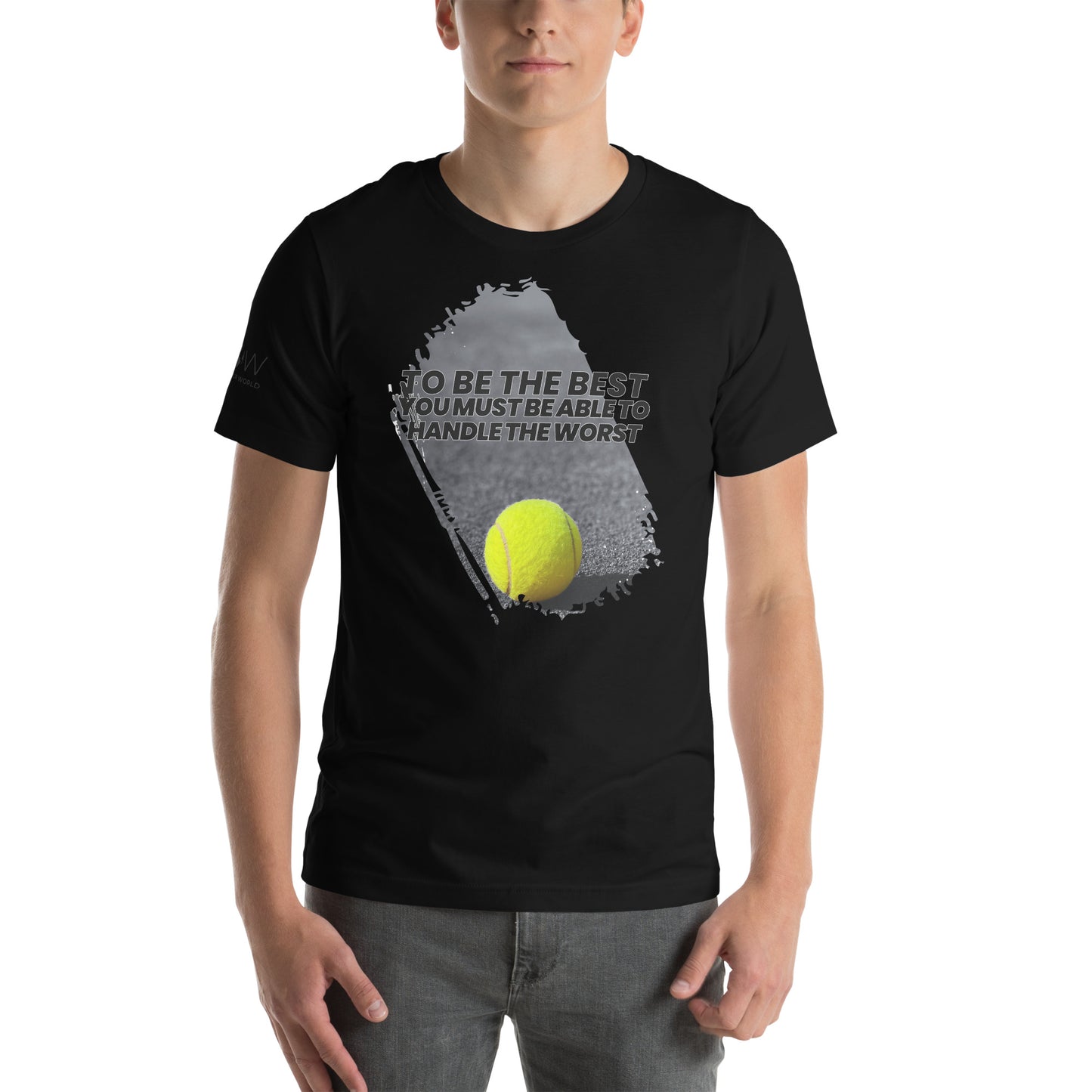 "To Be the Best" Tennis Motivational Black T-Shirt