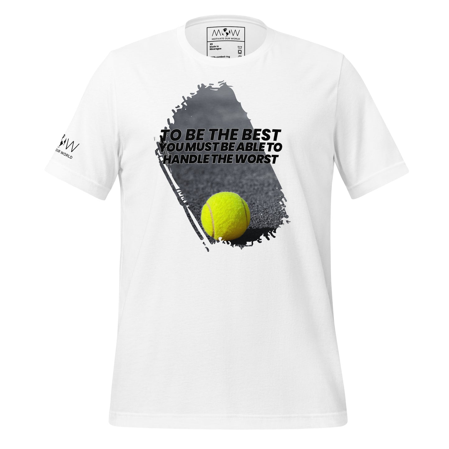 "To Be the Best" Tennis Motivational White T-Shirt