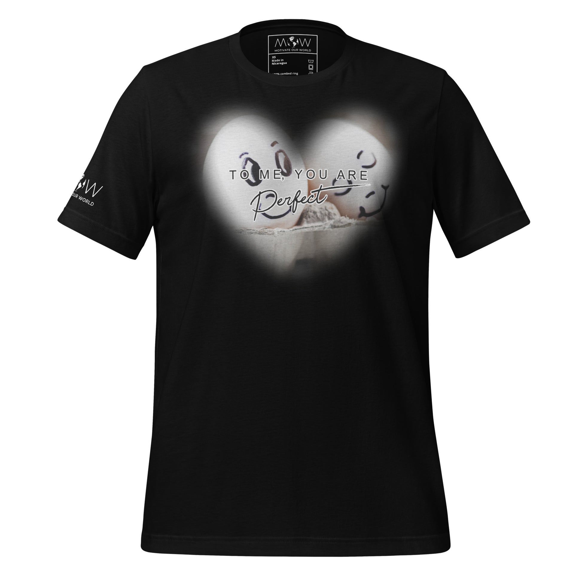 To Me, You Are Perfect – Egg Edition Black Motivational Men's T-Shirt