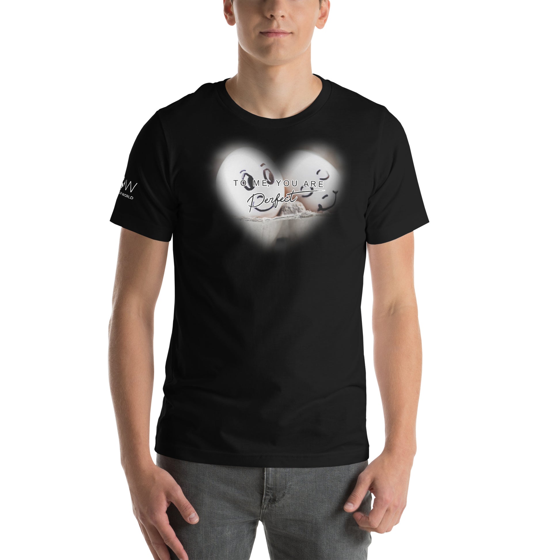 To Me, You Are Perfect – Egg Edition Black Motivational Men's T-Shirt