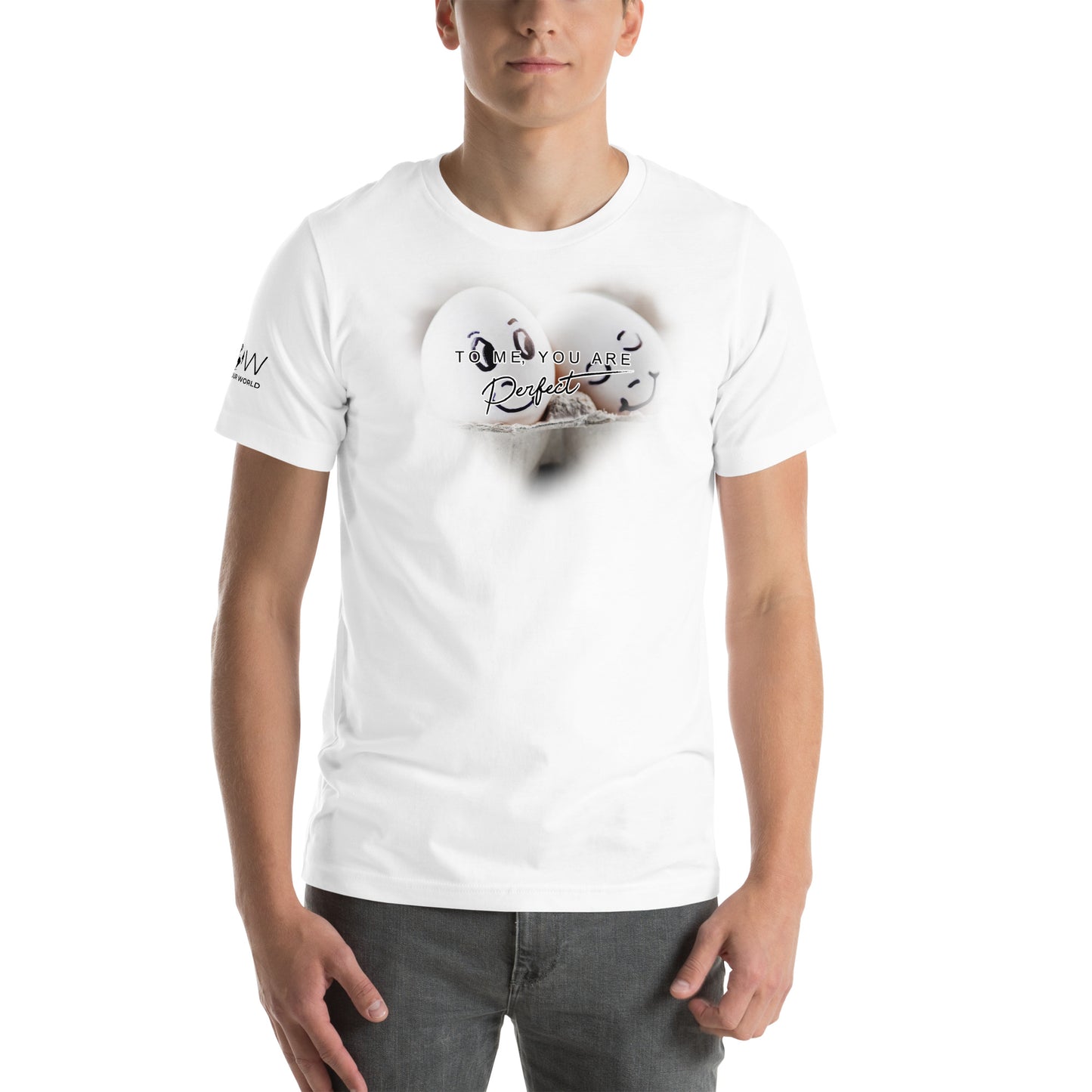 To Me, You Are Perfect – Egg Edition White Motivational Men's T-Shirt