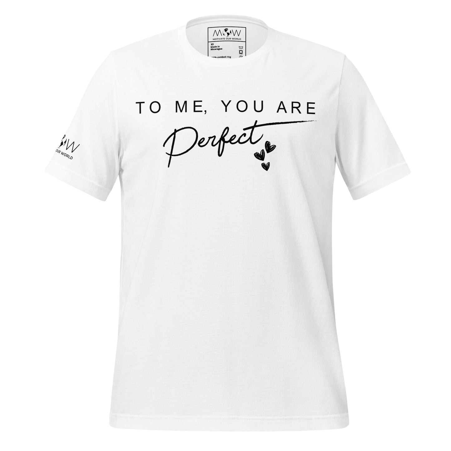 To Me, You Are Perfect – Script Edition White Motivational Men's T-Shirt