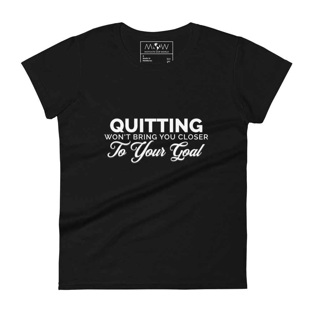 To Your Goal Women’s Motivational Black T-Shirt
