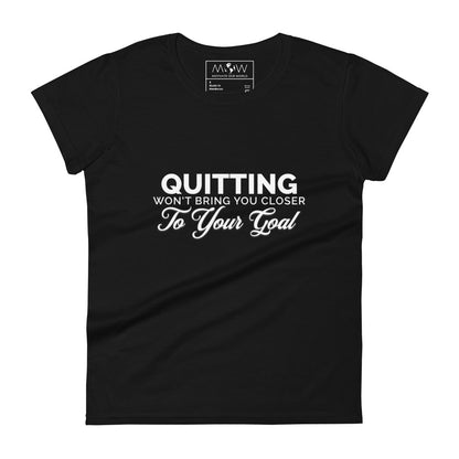 To Your Goal Women’s Motivational Black T-Shirt