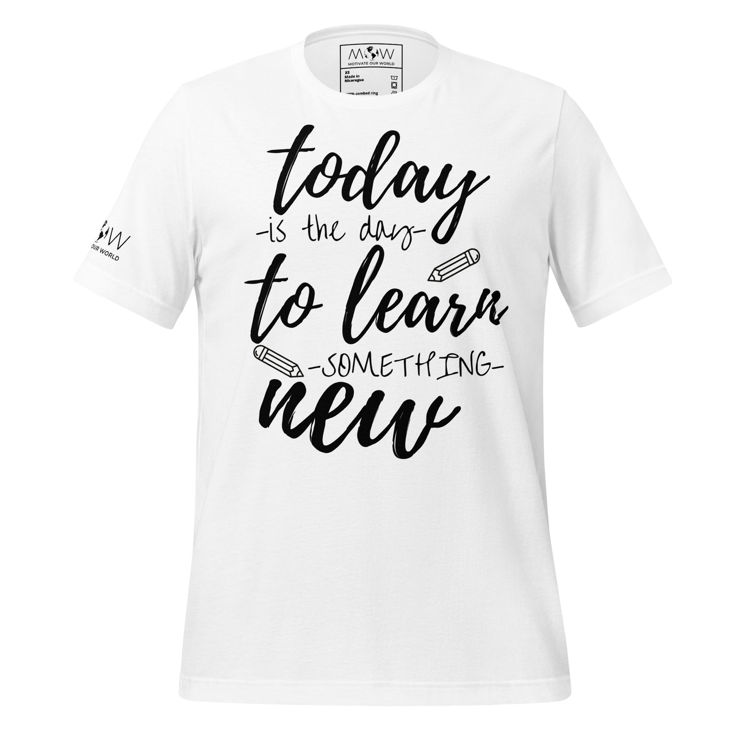 Today to Learn Something New Men's Motivational White T-Shirt