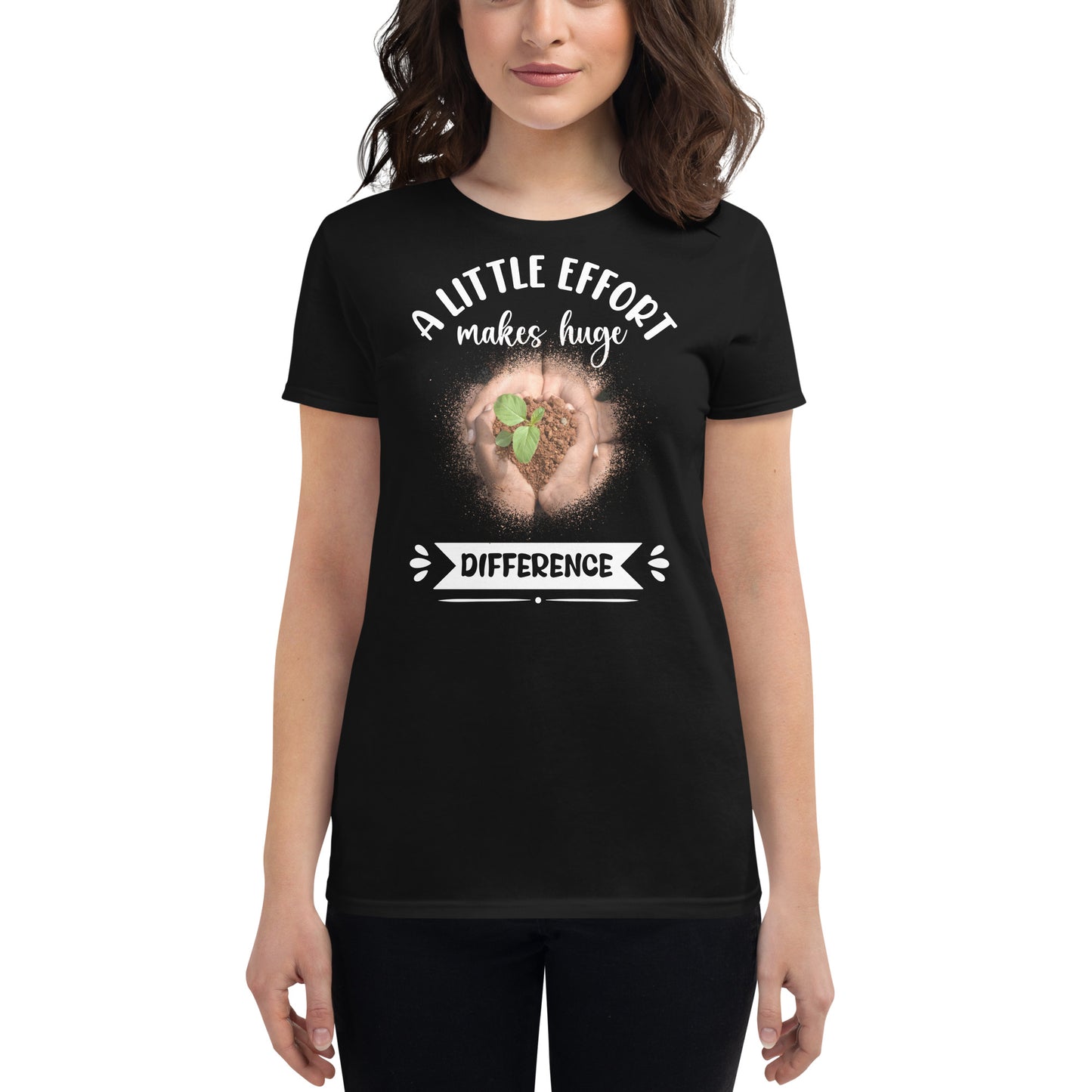 Together We Grow Women’s Motivational Black T-Shirt