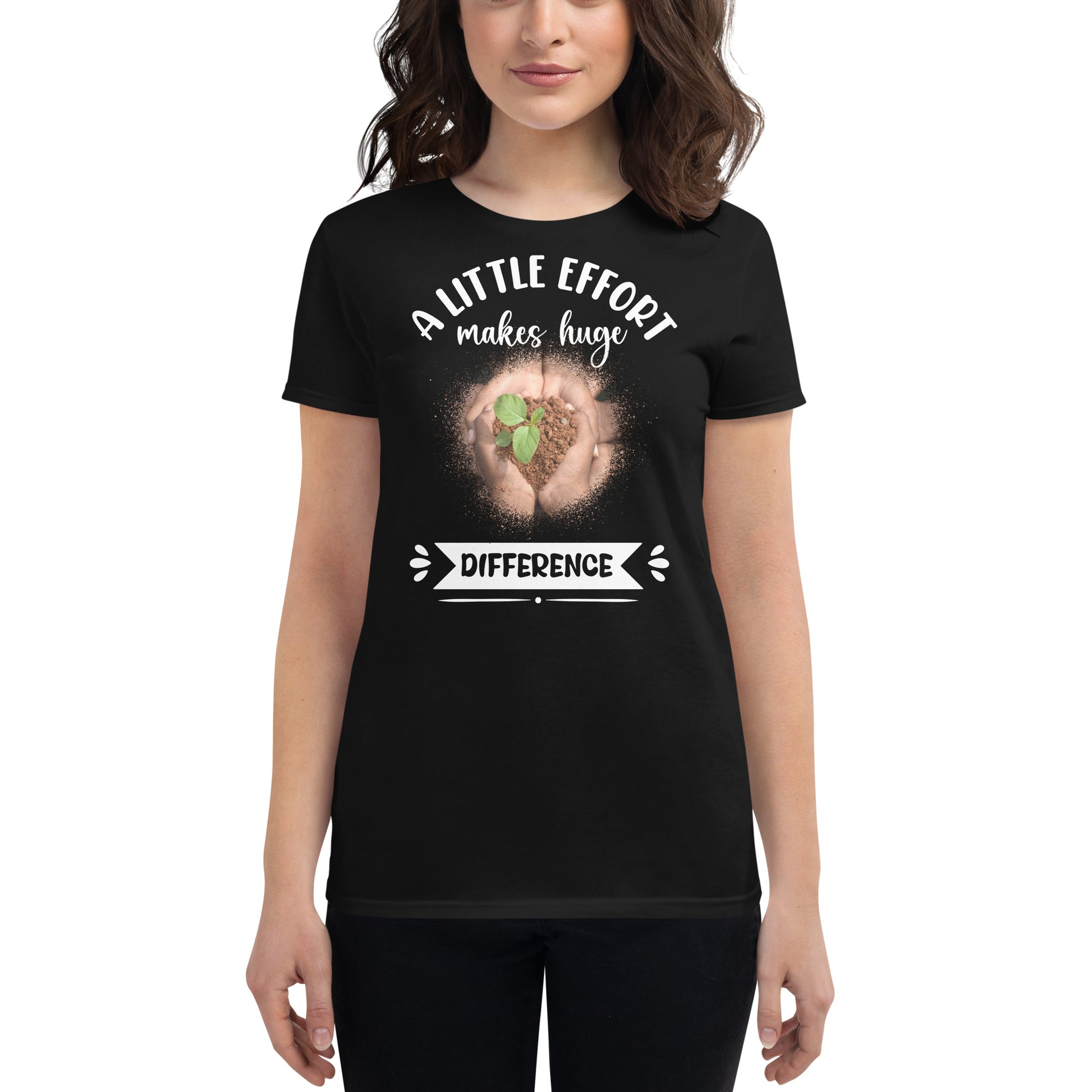 Together We Grow Women’s Motivational Black T-Shirt