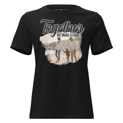 Together, We Make a Family - Beach Edition Black Motivational Women’s T-Shirt