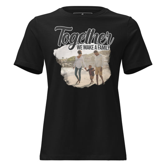 Together, We Make a Family - Beach Edition Black Motivational Women’s T-Shirt