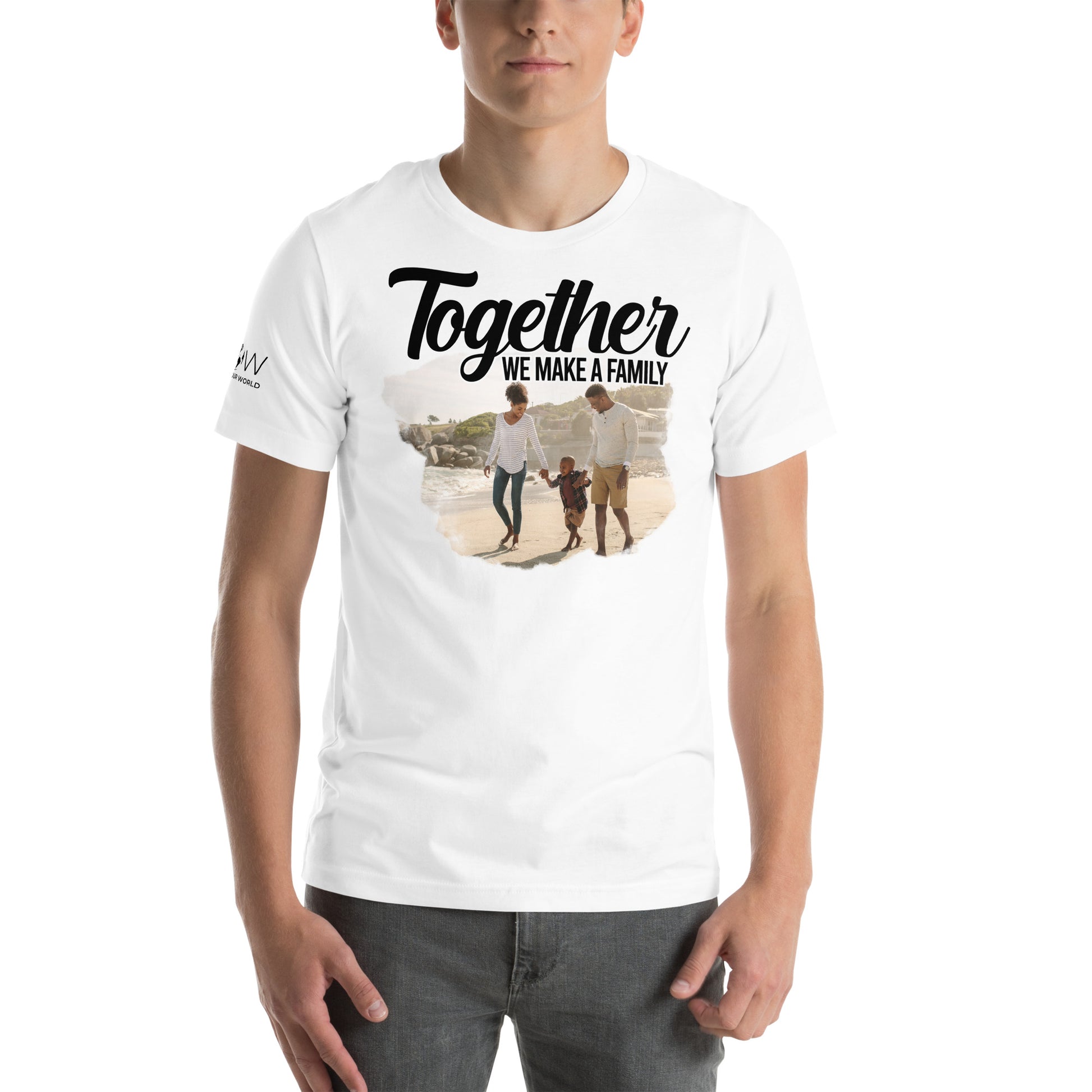 Together, We Make a Family - Beach Edition White Motivational Men's T-Shirt Lifestyle