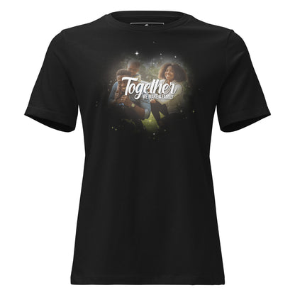 Together, We Make a Family - Heart Edition Black Motivational Women’s T-Shirt