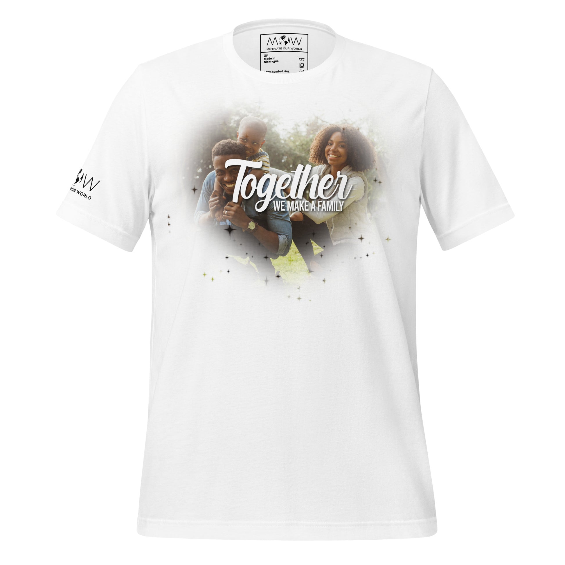 Together, We Make a Family - Heart Edition White Motivational Men's T-Shirt