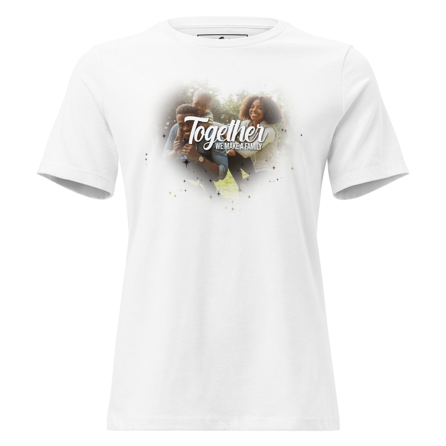 Together, We Make a Family - Heart Edition White Motivational Women’s T-Shirt